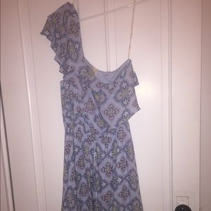 light blue off the shoulder dress